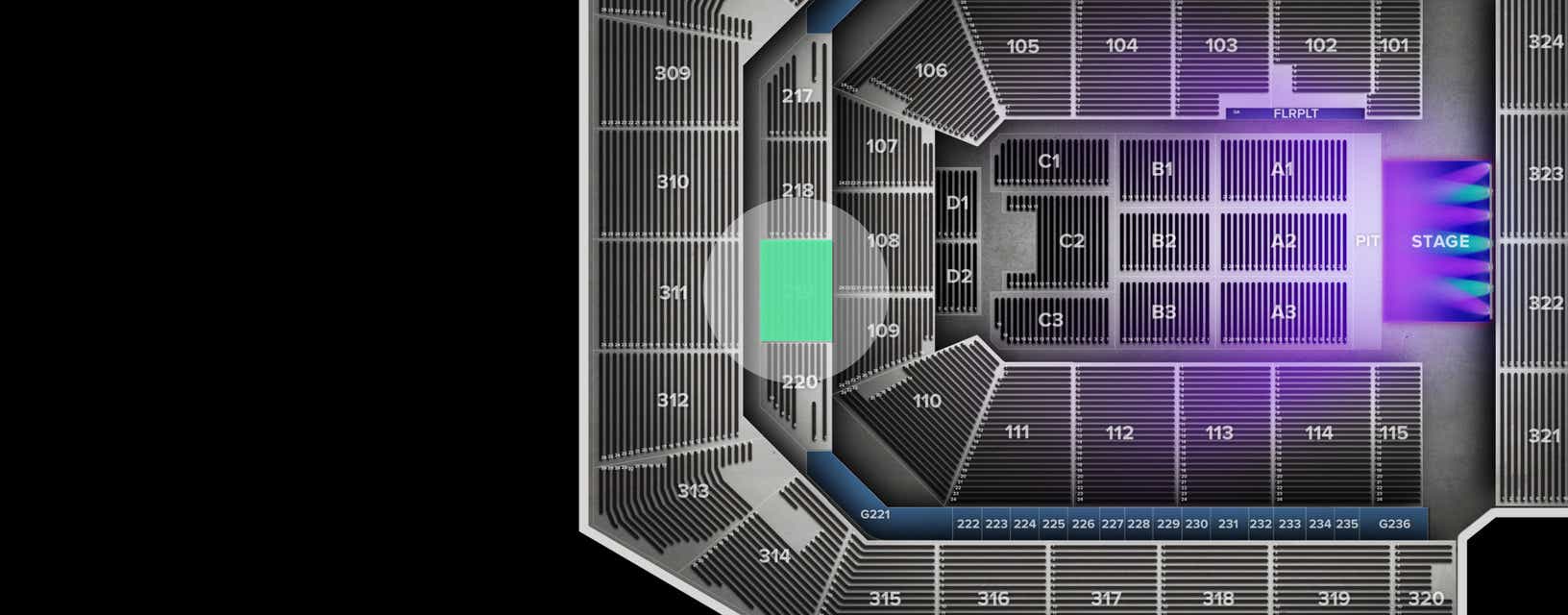Seat view from Middle