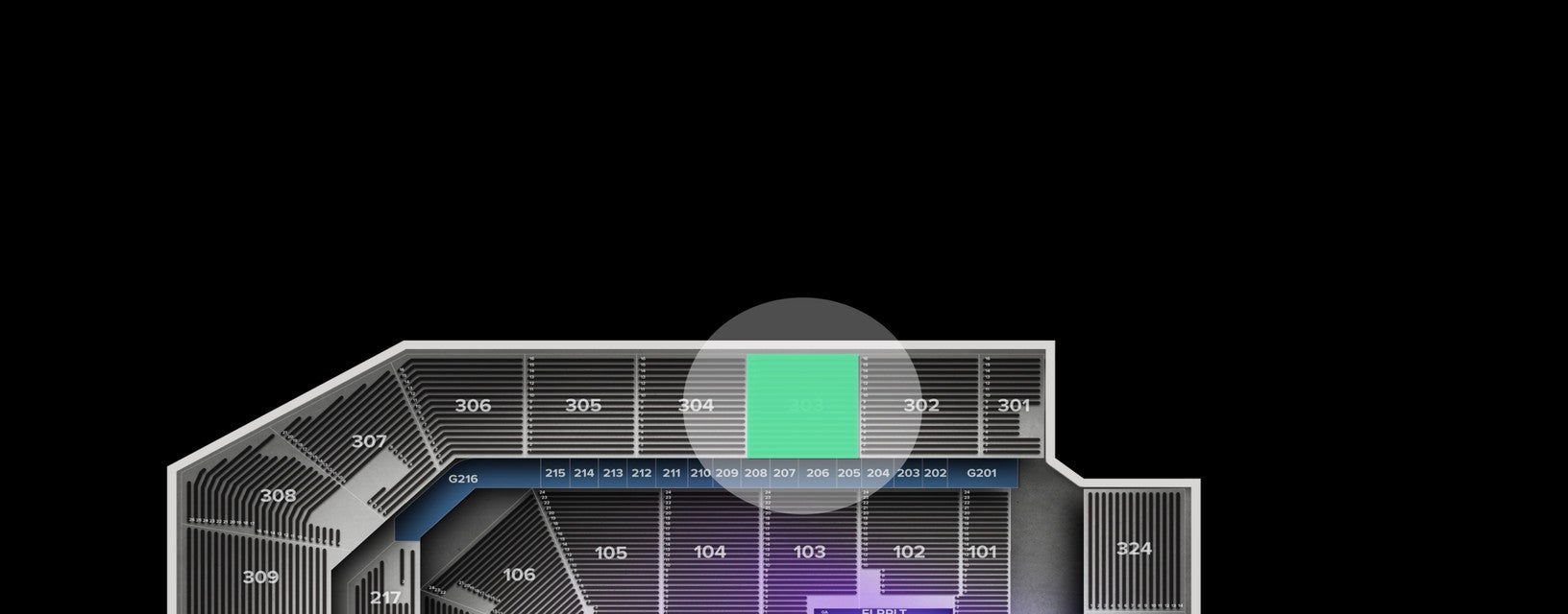 Seat view from Upper