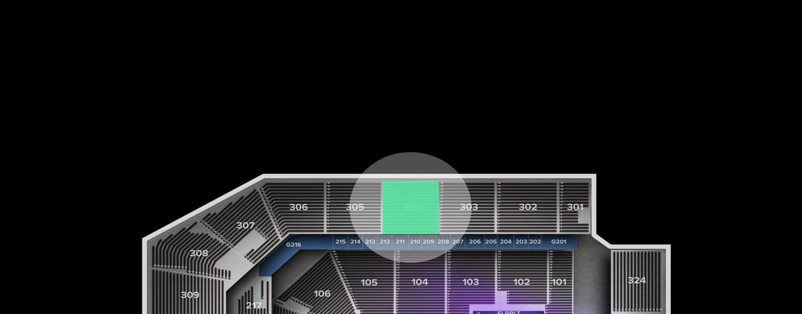 Seat view from Upper
