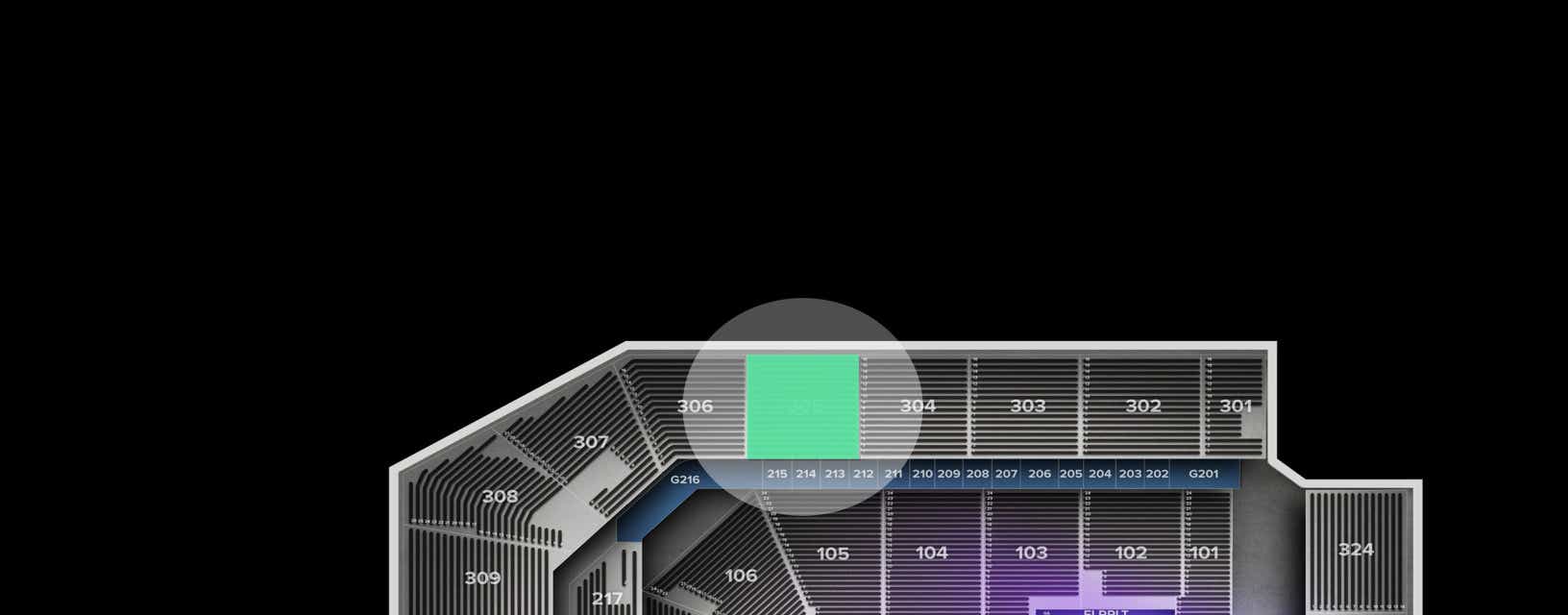 Seat view from Upper