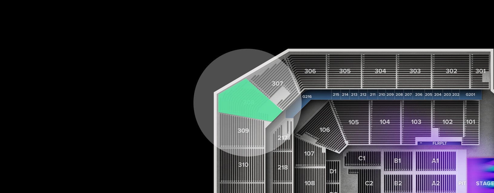 Seat view from Upper