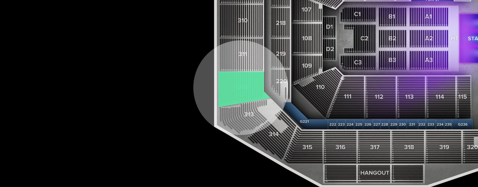 Seat view from Upper