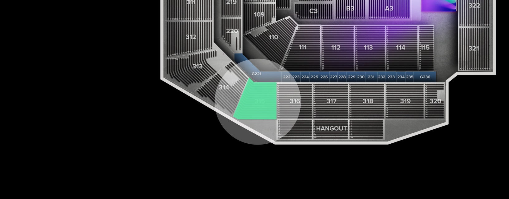 Seat view from Upper