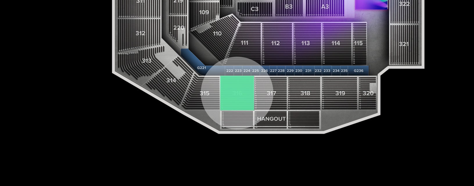 Seat view from Upper