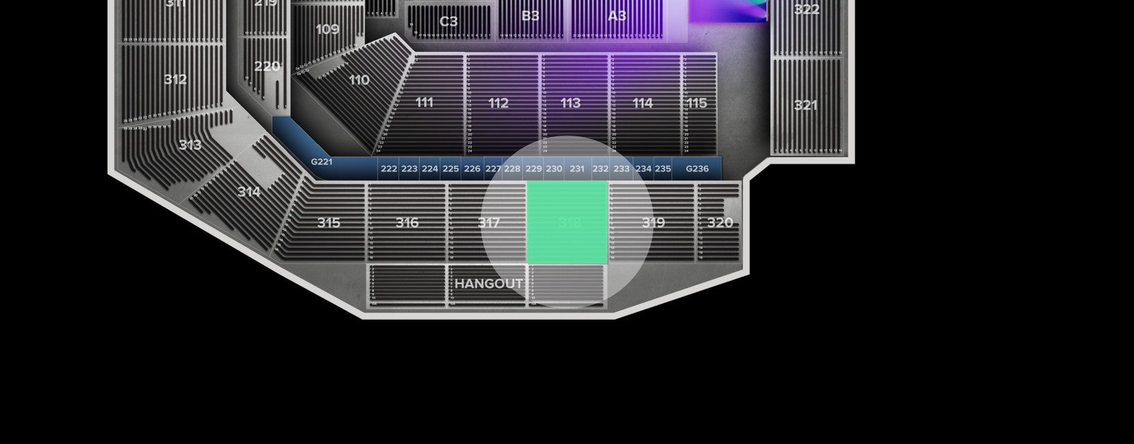 Seat view from Upper