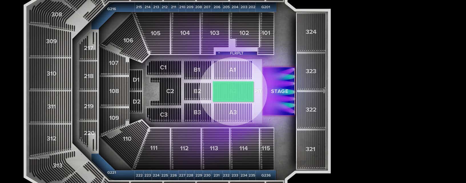 Seat view from Floor