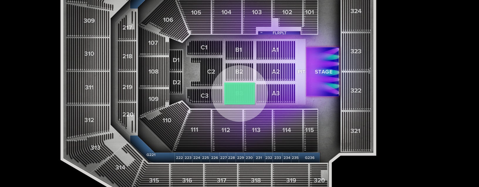 Seat view from Floor