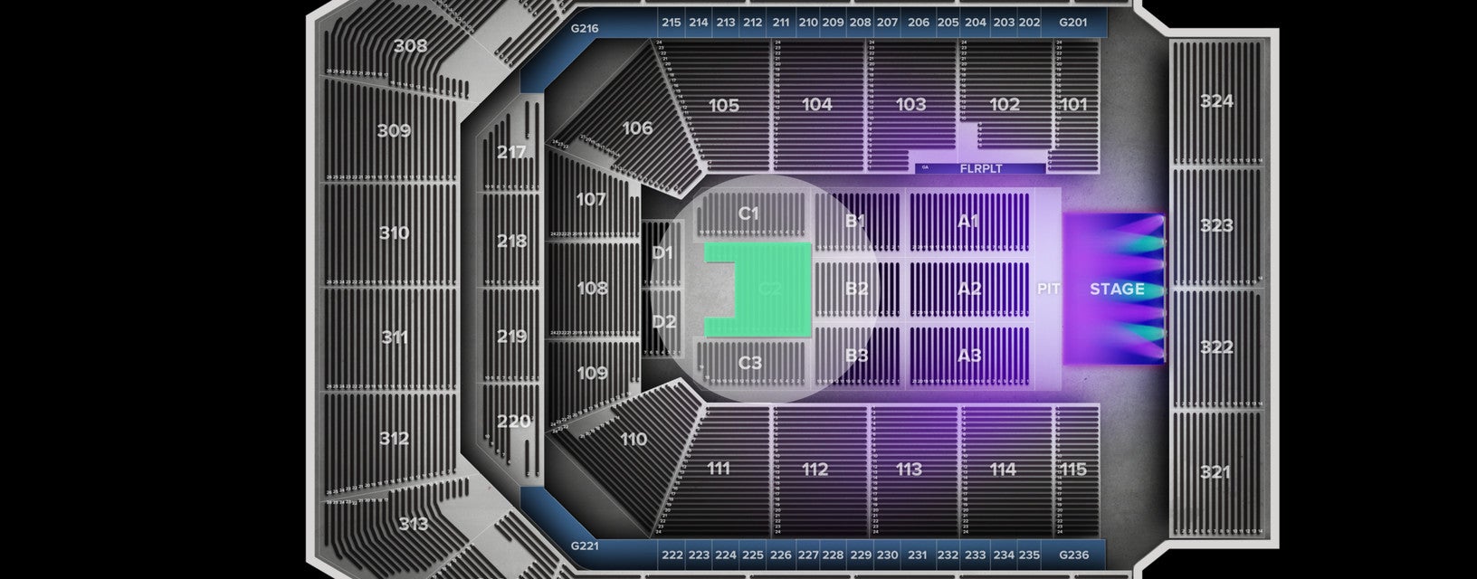 Seat view from Floor