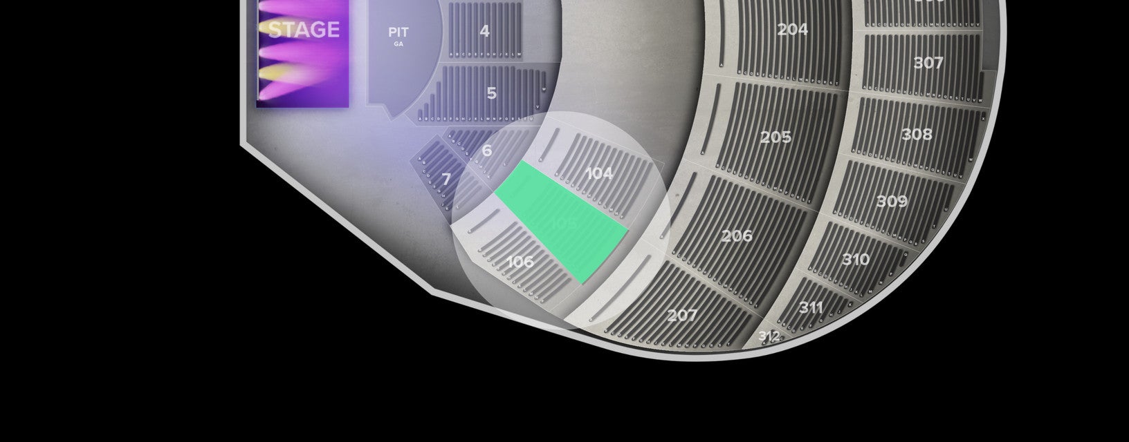Seat view from 100 Level