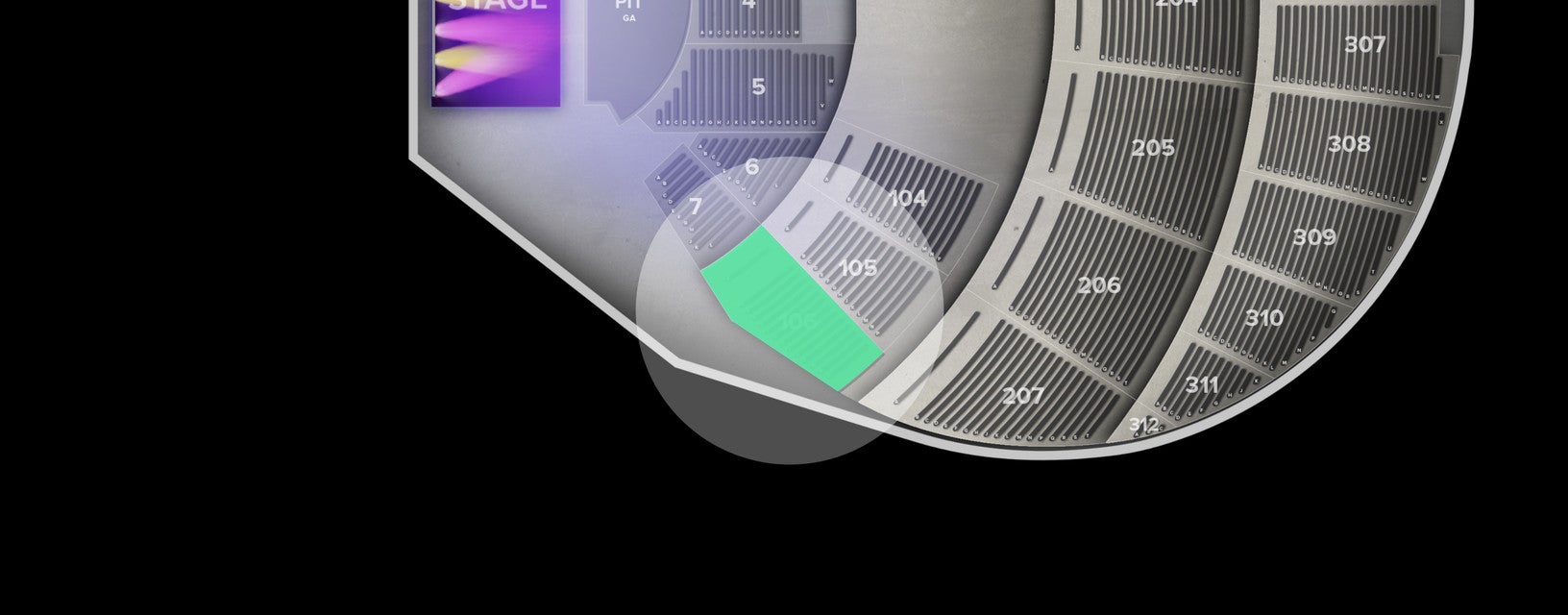 Seat view from 100 Level