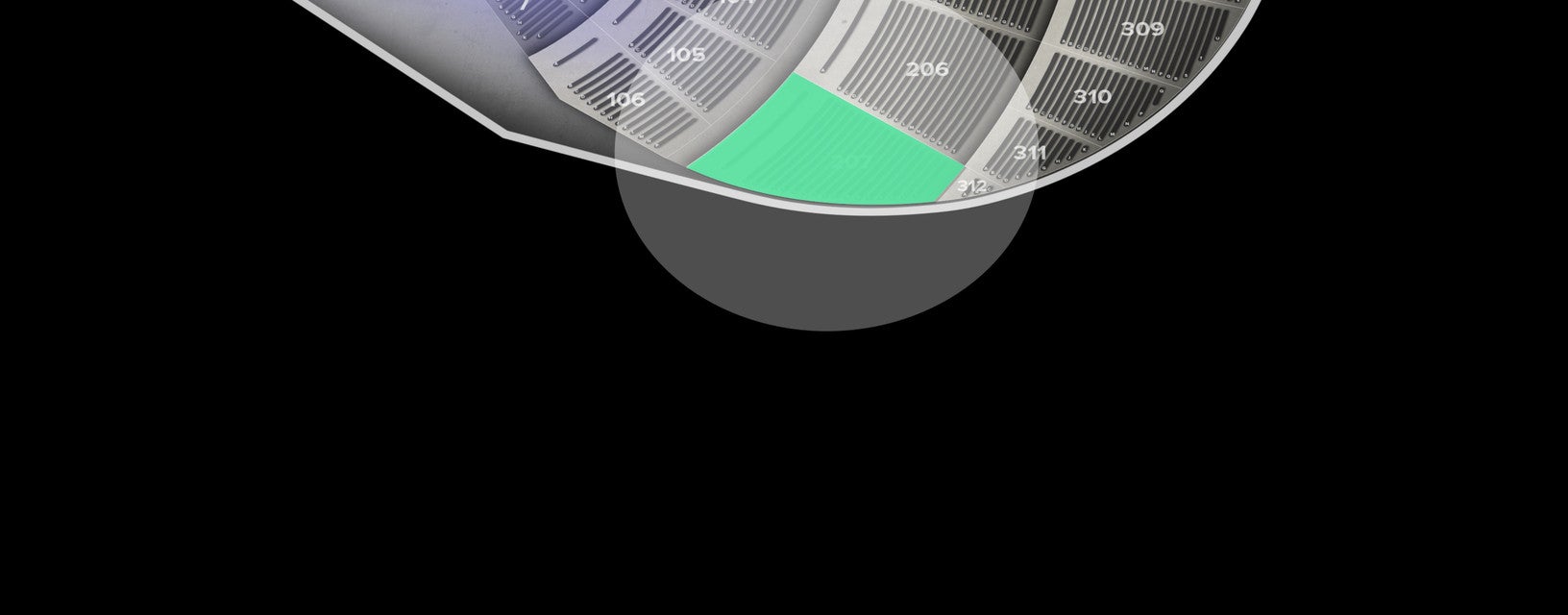 Seat view from 200 Level