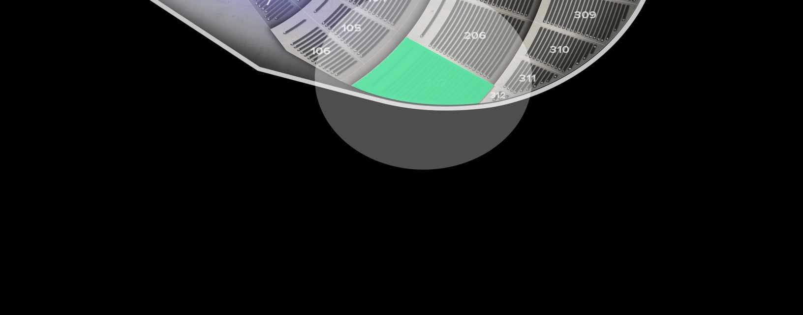 Seat view from 200 Level