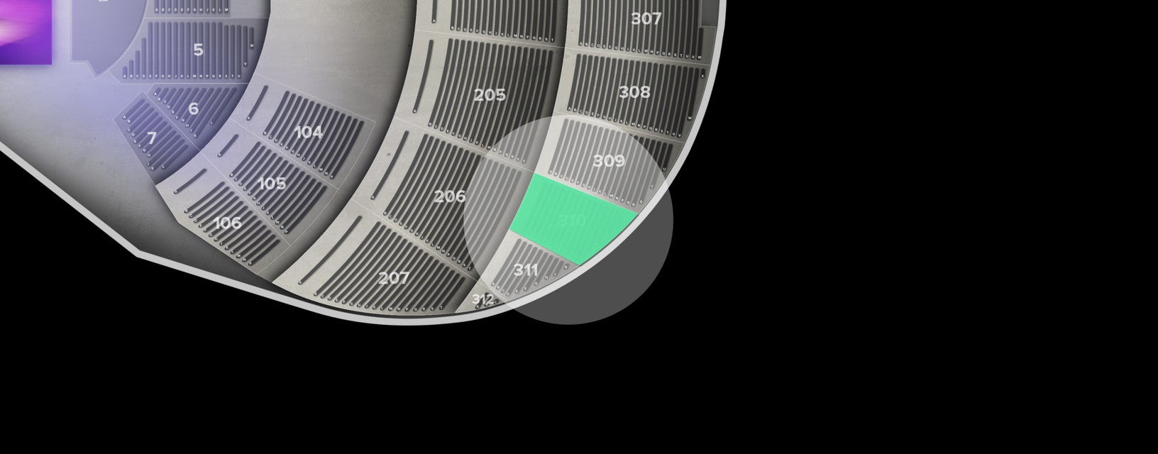Seat view from 300 Level