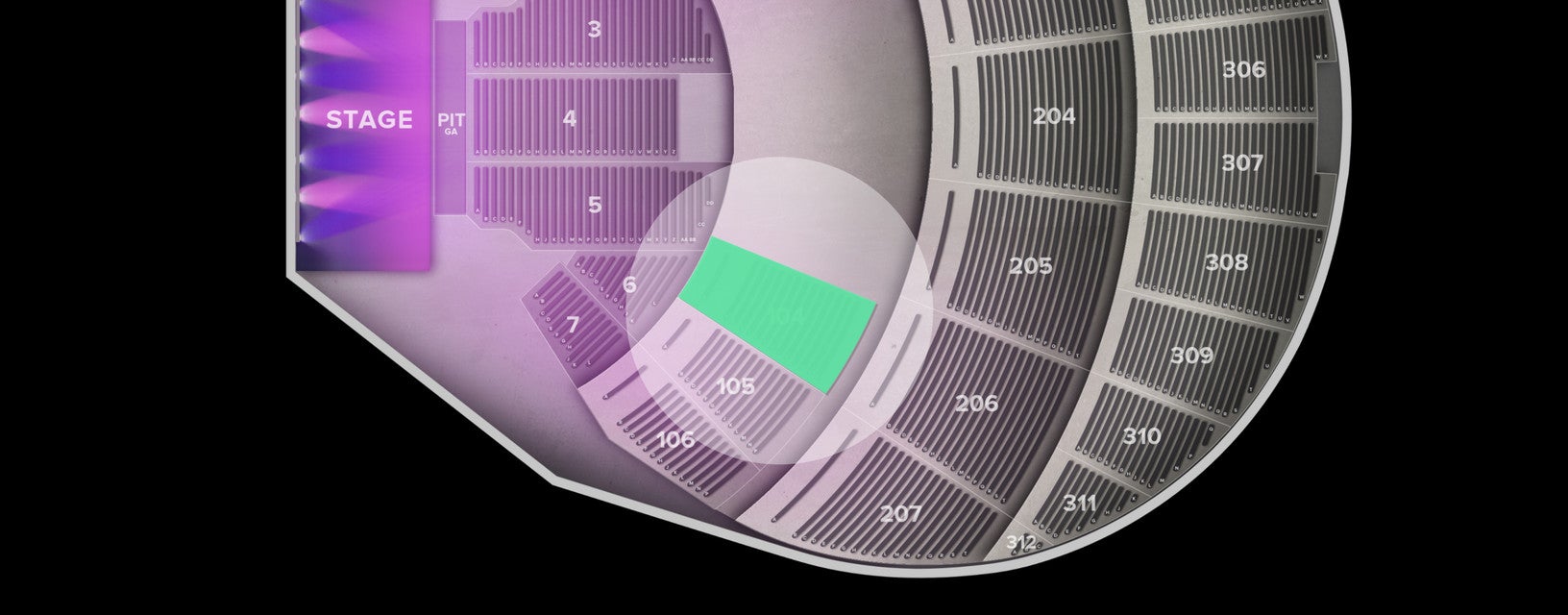 Seat view from 100 Level