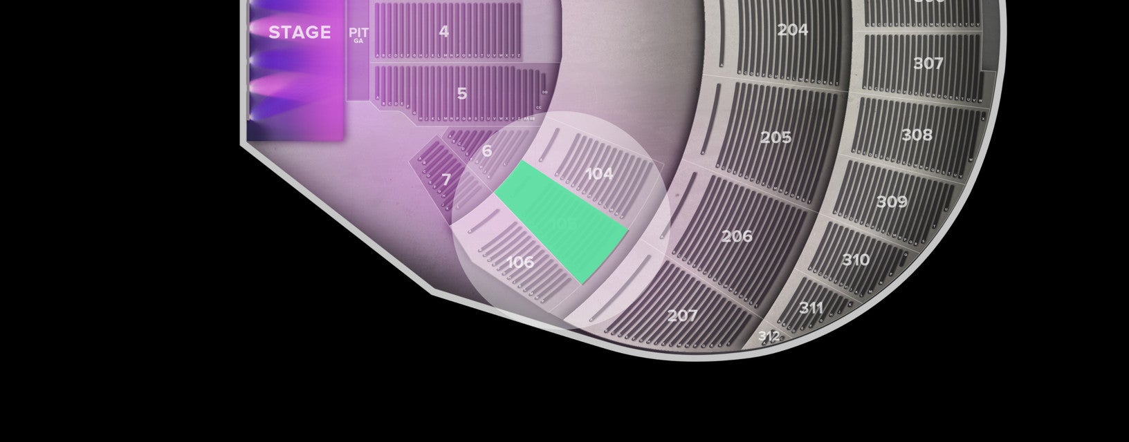 Seat view from 100 Level