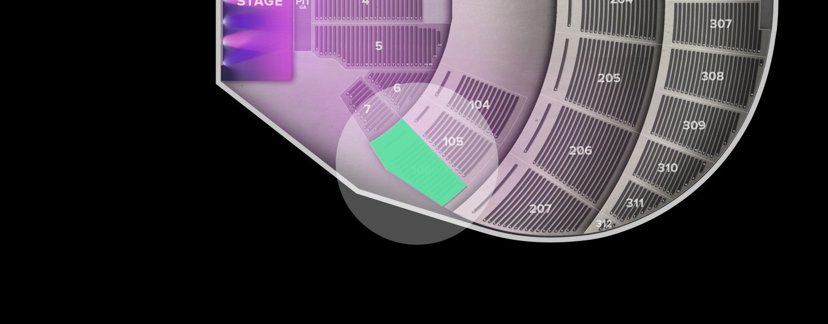 Seat view from 100 Level