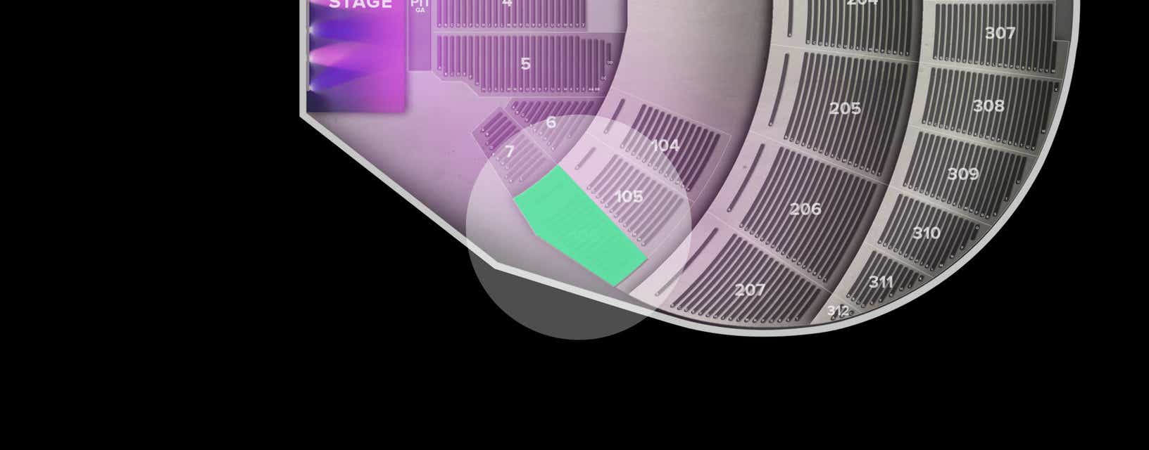 Seat view from 100 Level