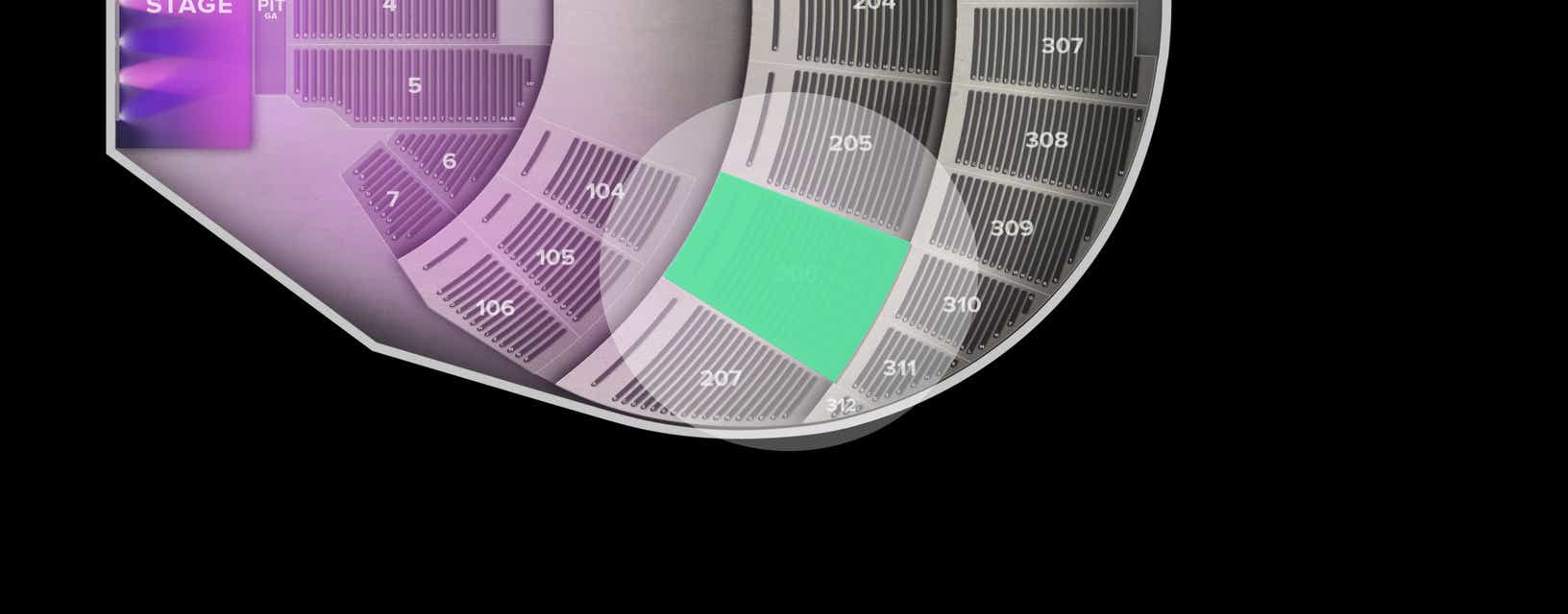 Seat view from 200 Level