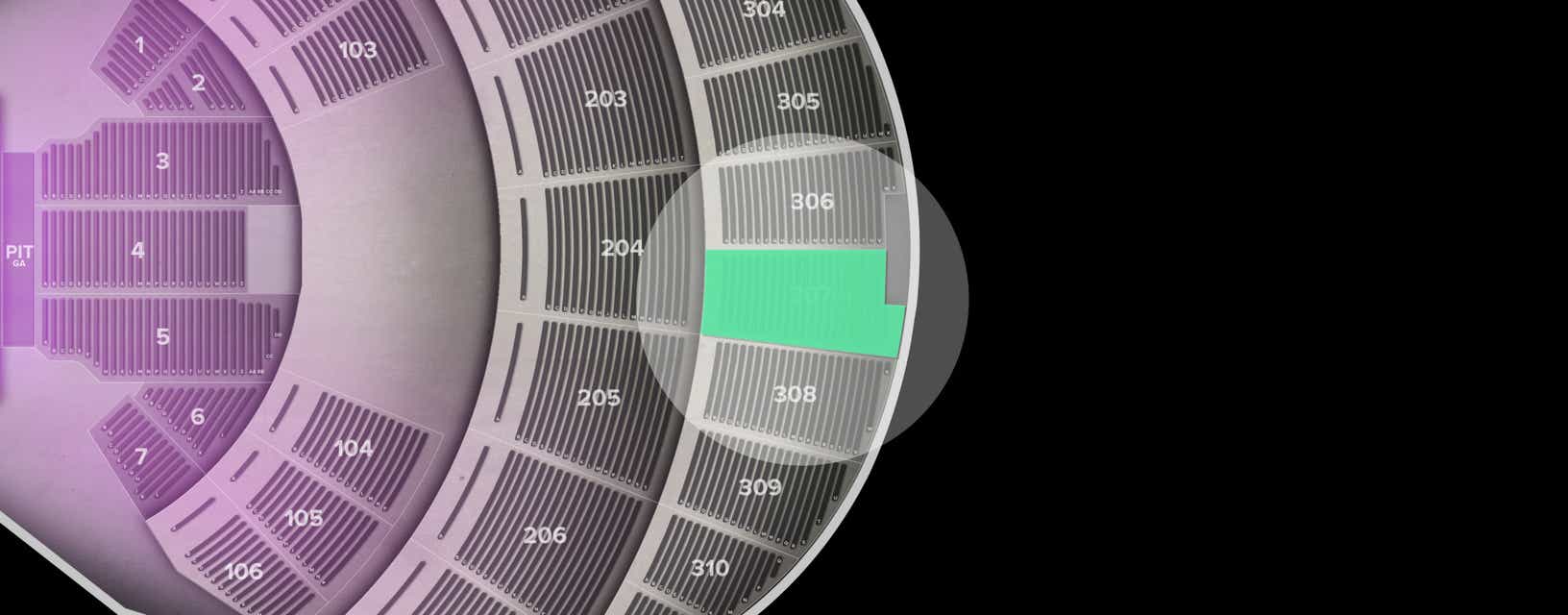 Seat view from 300 Level