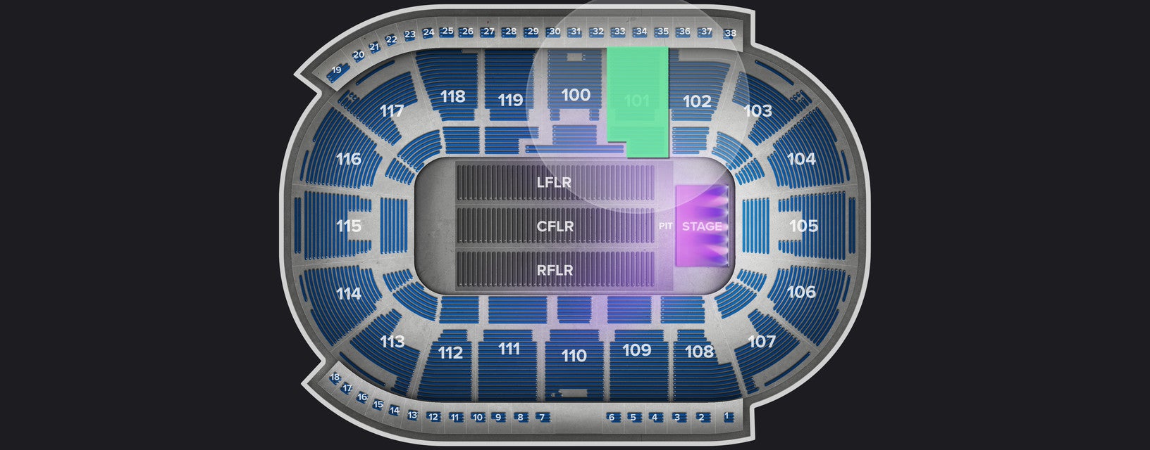 Seat view from Upper