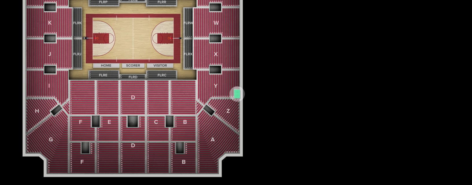 Seat view from SRO