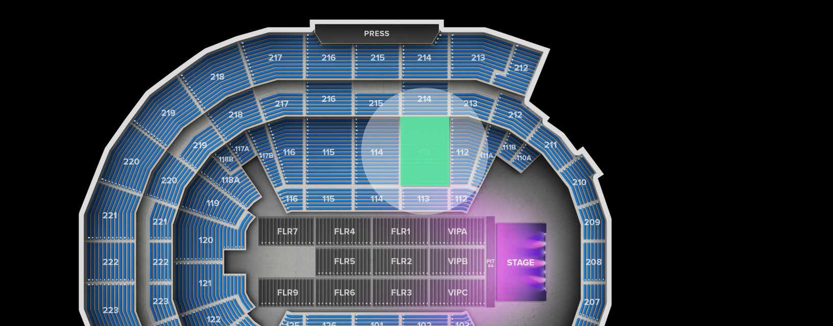 Seat view from Main