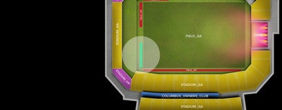 Seat view from Field VIP