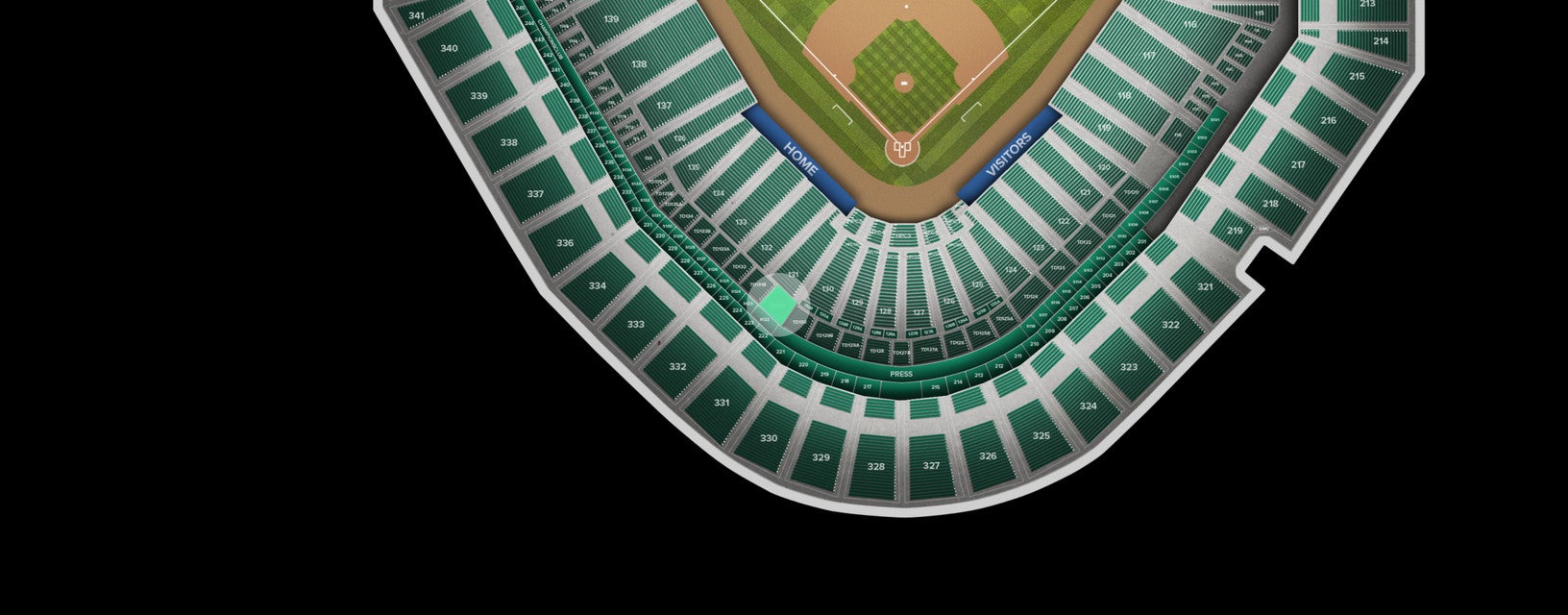 Seat view from Tiger Den
