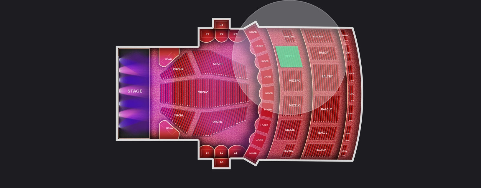 Seat view from Mezzanine