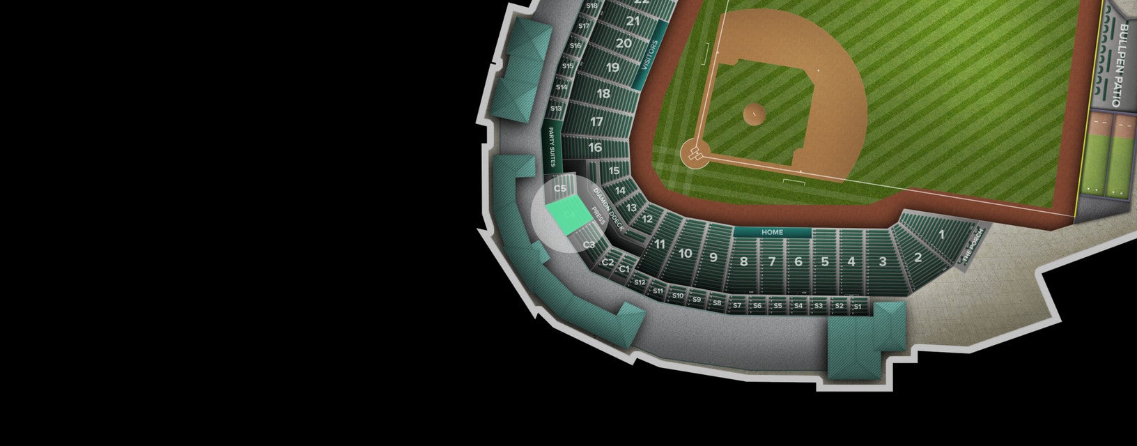 Seat view from Club
