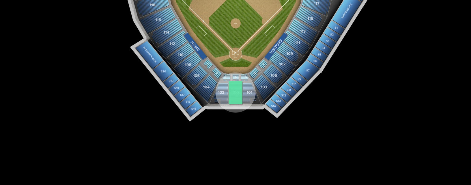 Seat view from Infield Box
