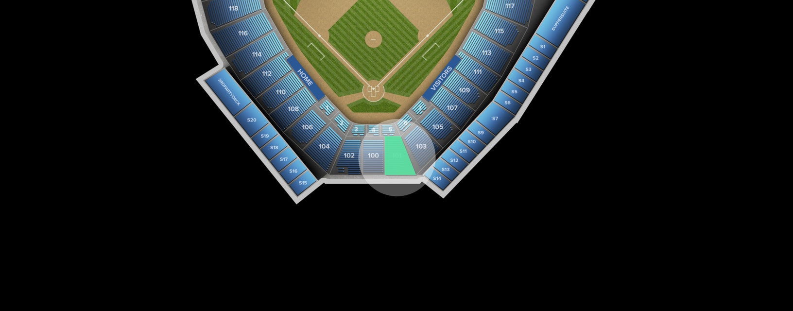 Seat view from Infield Box