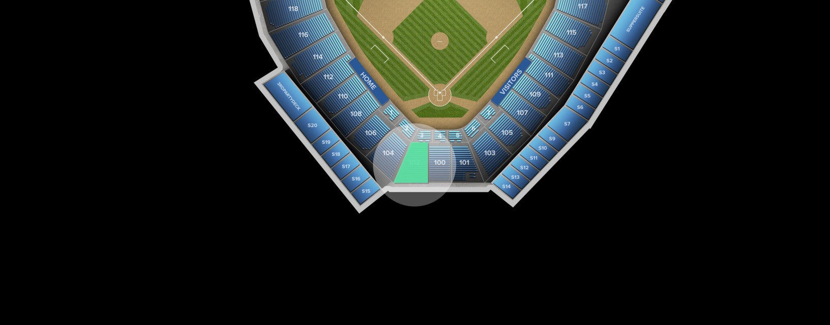 Seat view from Infield Box