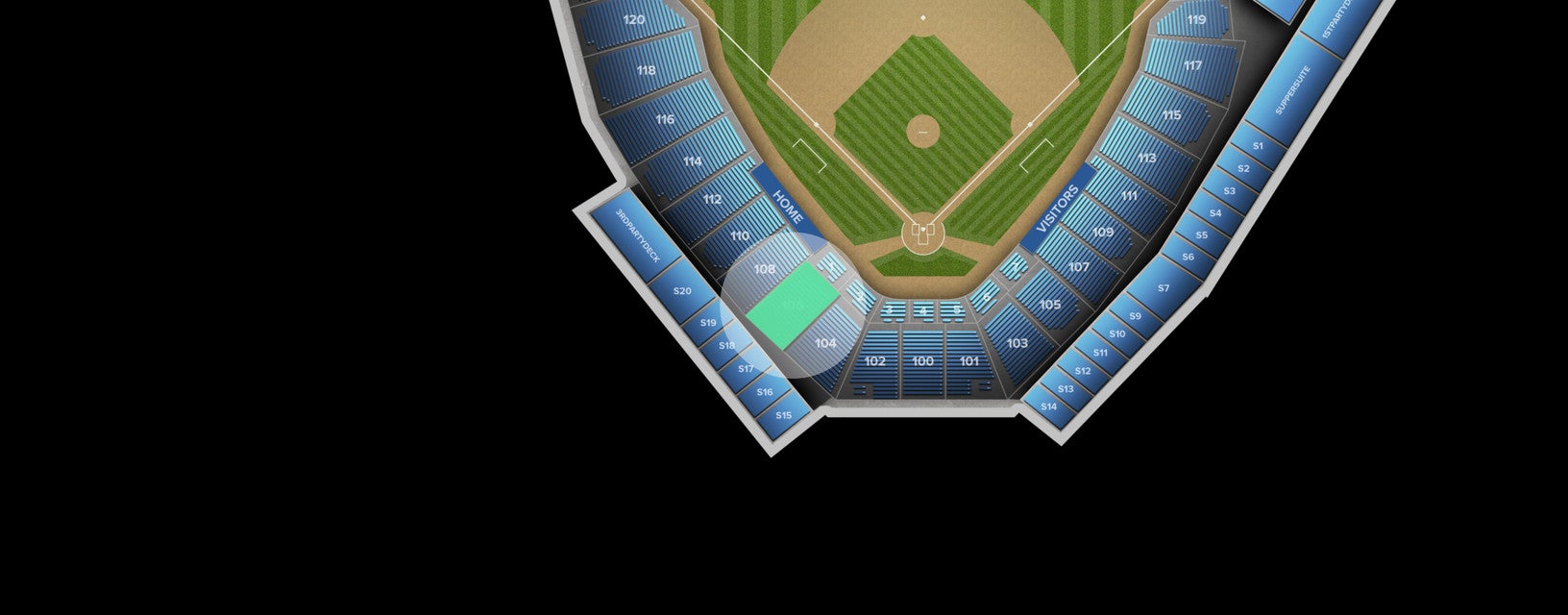 Seat view from Infield