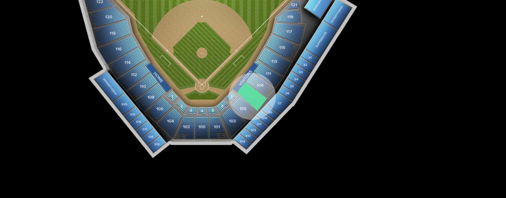 Seat view from Infield