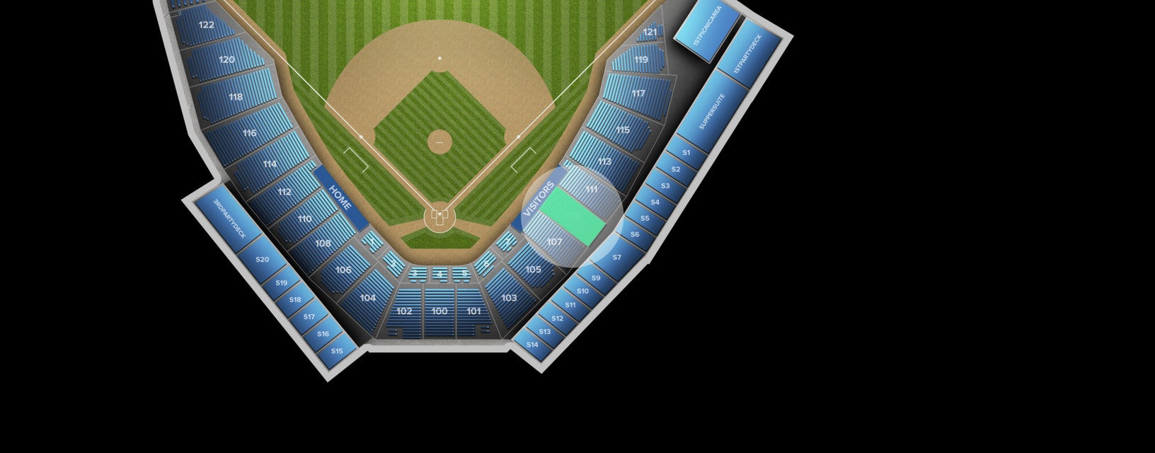 Seat view from Infield