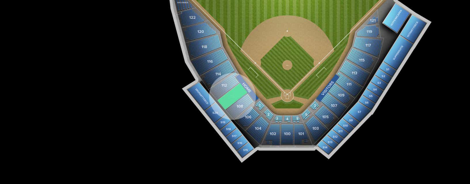 Seat view from Infield