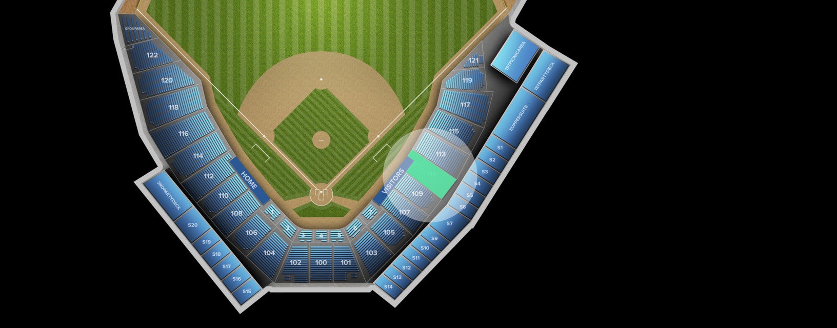 Seat view from Dugout