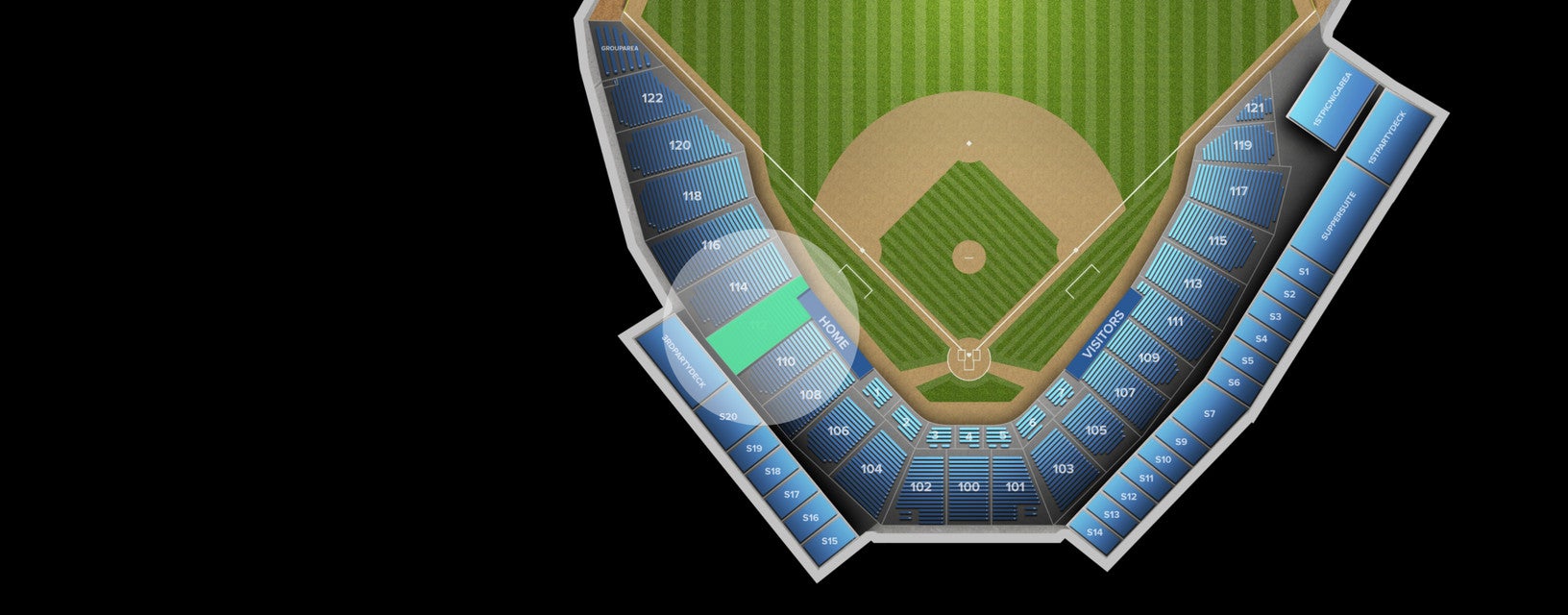Seat view from Dugout