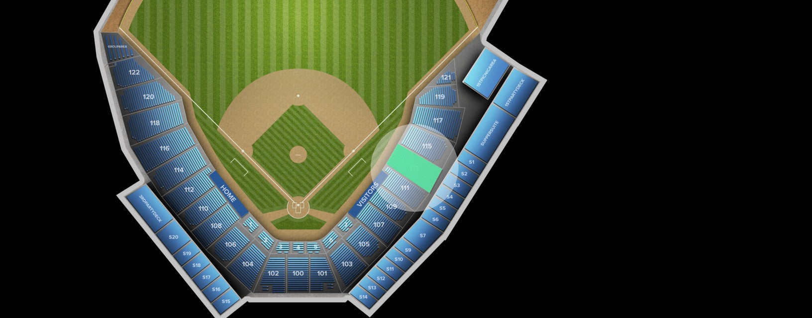 Seat view from Dugout