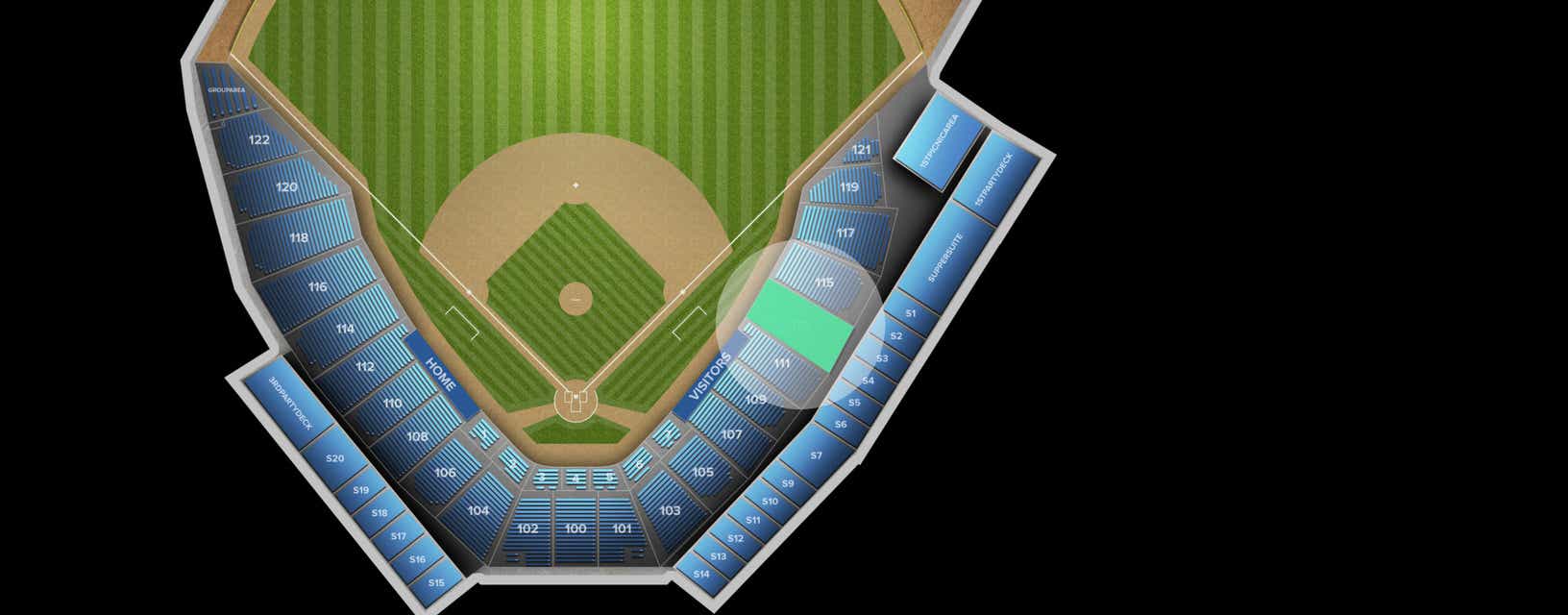 Seat view from Dugout