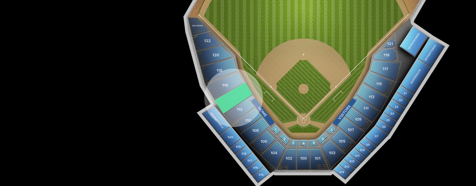Seat view from Dugout