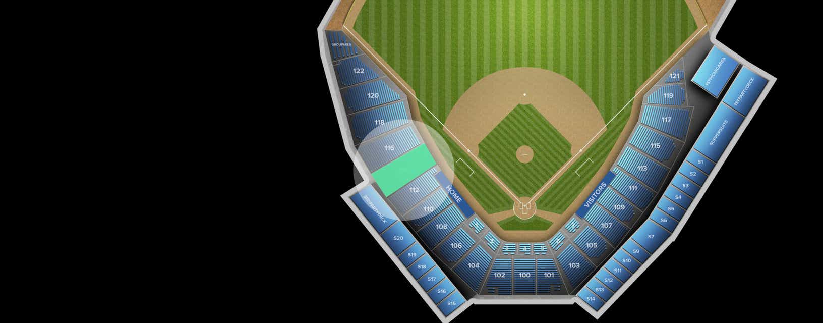Seat view from Dugout