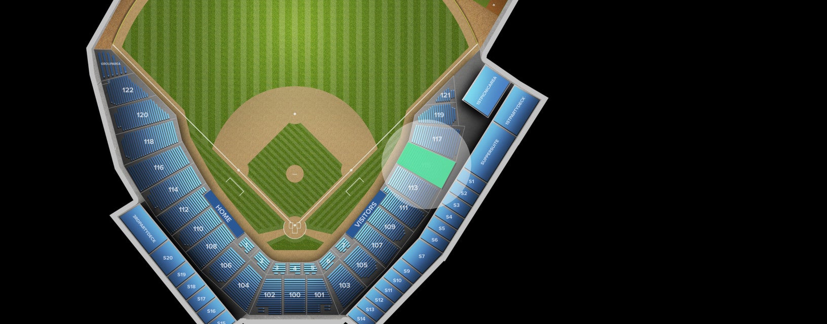 Seat view from Dugout