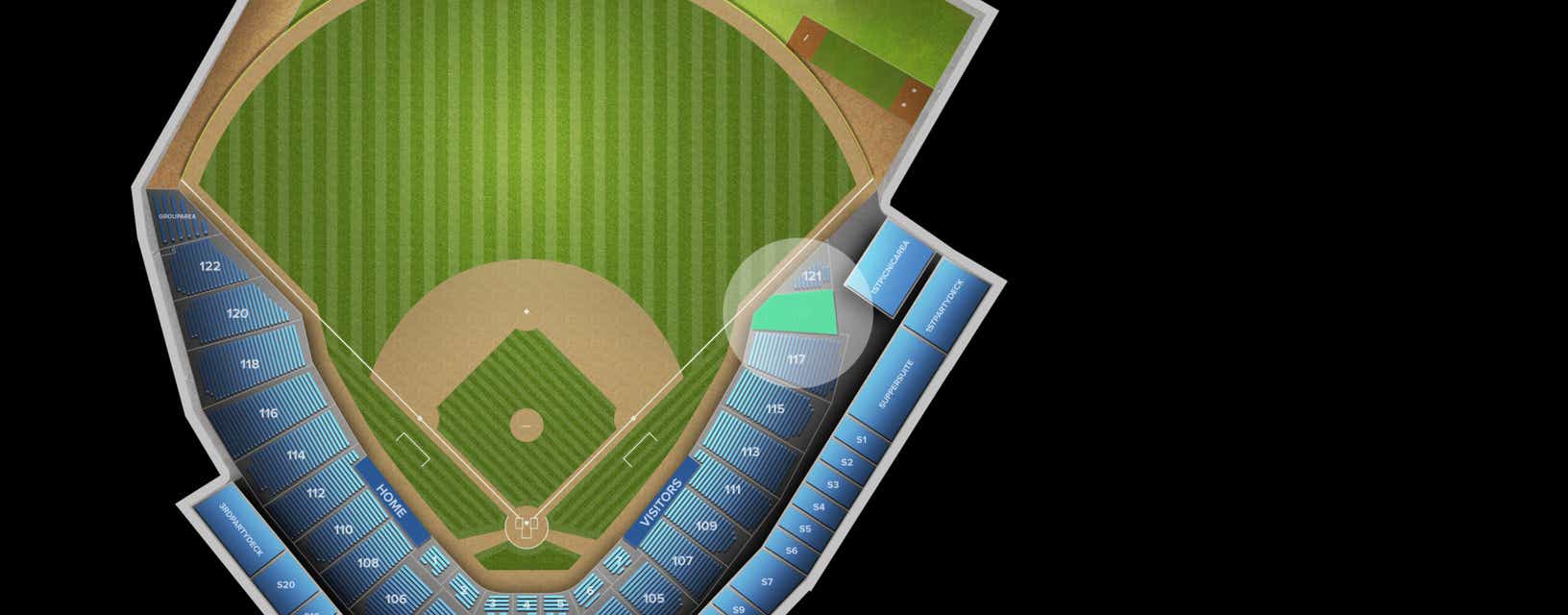 Seat view from Baseline Box