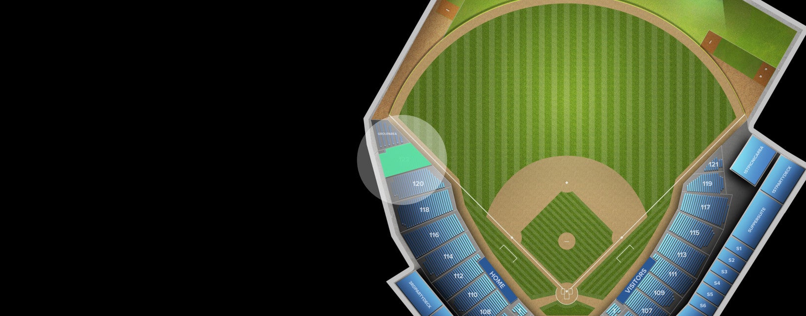 Seat view from Baseline Box