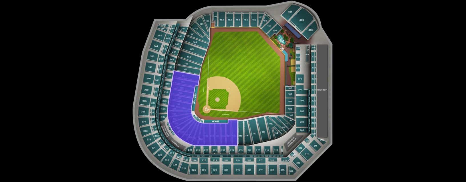 Seat view from Infield Box