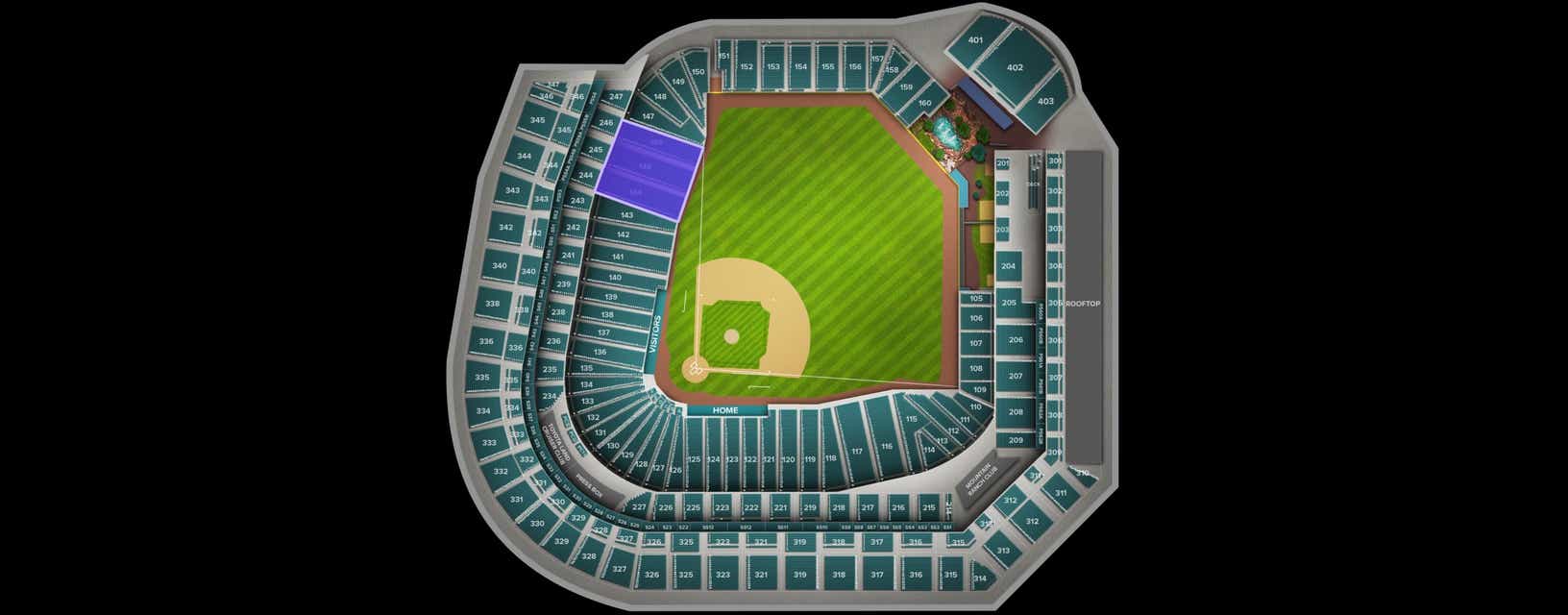 Seat view from Outfield Box