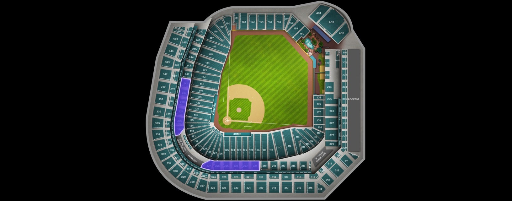 Seat view from Club Infield
