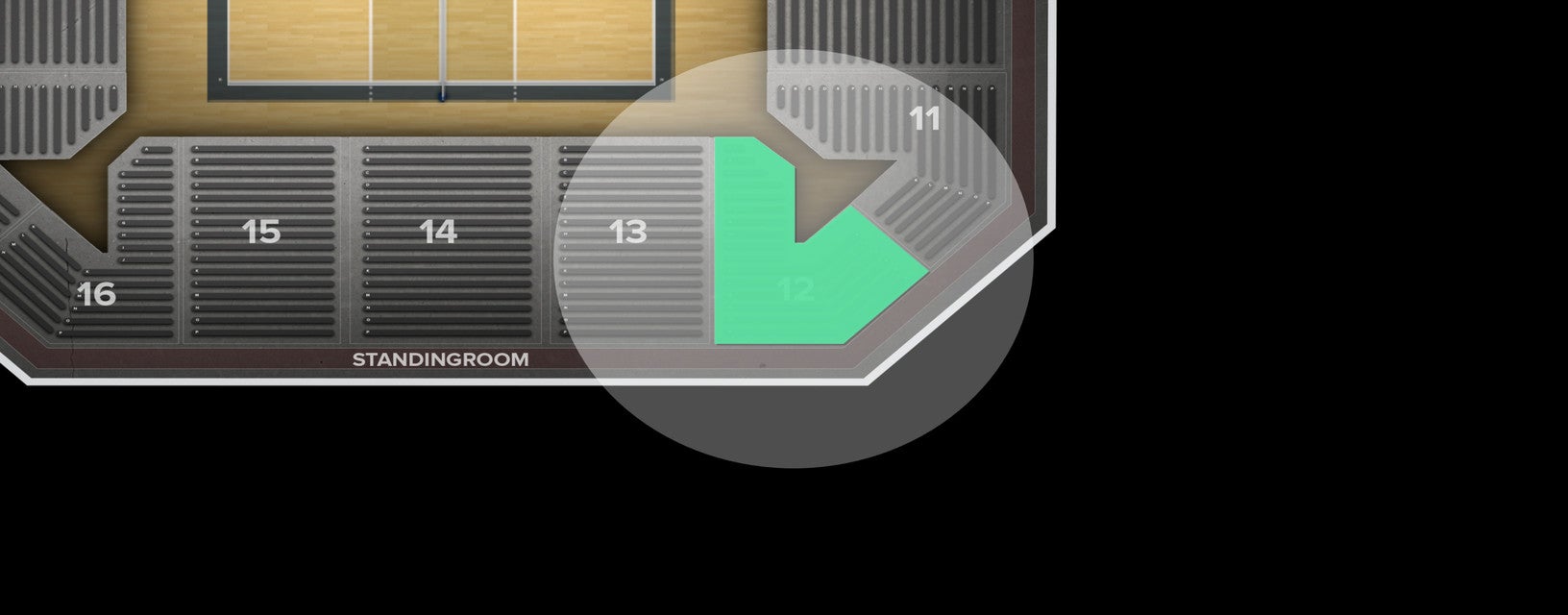 Seat view from Reserved Seating